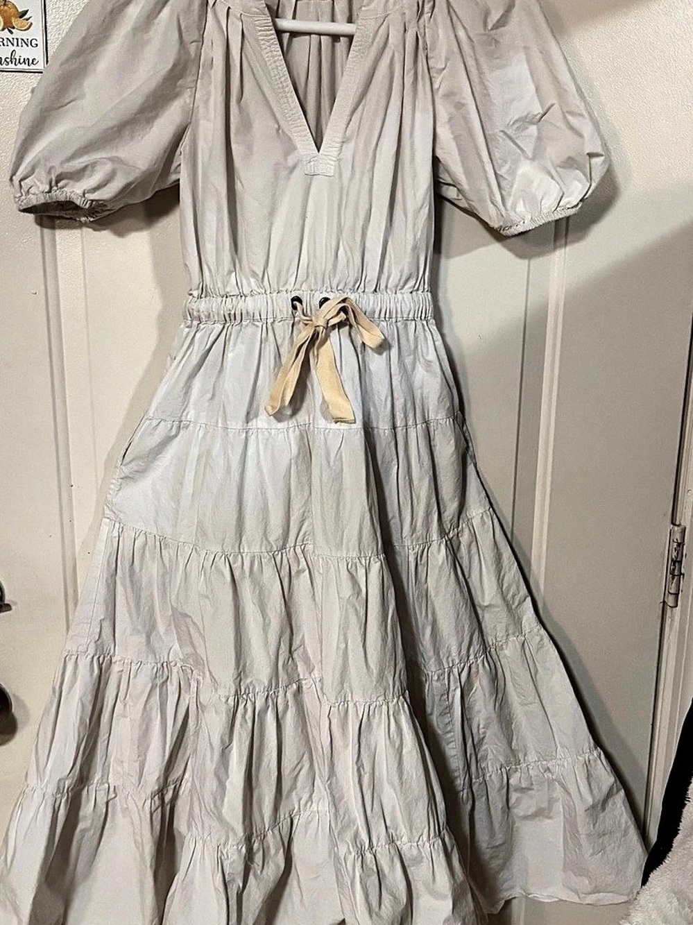 Ulla Johnson Pre-Fall 2022 Dress Cotton Maxi Dress in White Size 0 Like New
